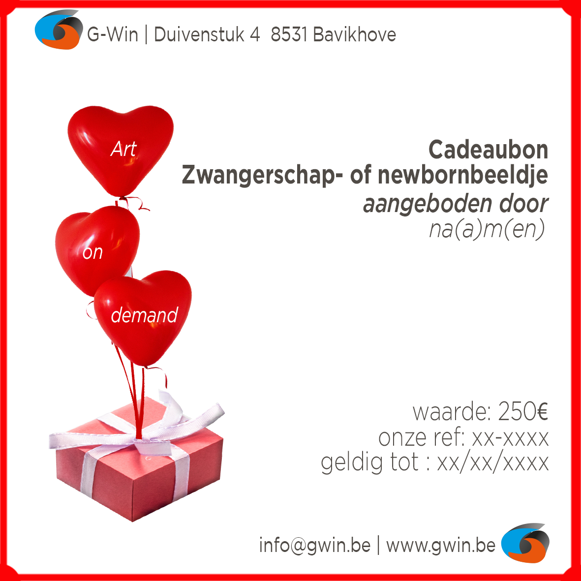 250€ Cadeaubon voor aanstaande mama's en/of ouders